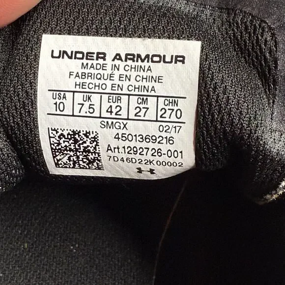 Under Armour UA Charged 24/7 Low Leather Size 10 - Picture 5 of 5